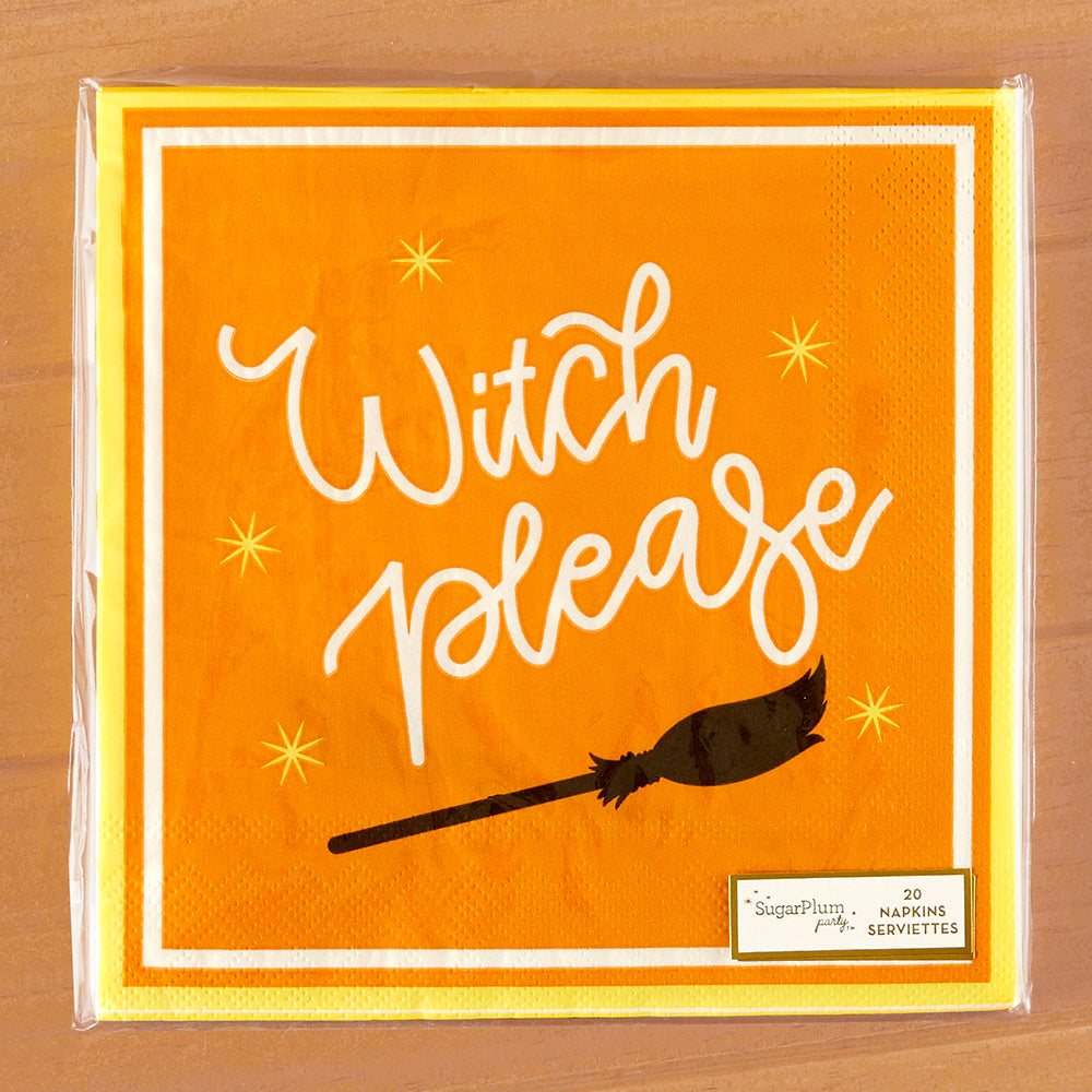 Sophistiplate Candy Corn Cutie Halloween Napkins, Witch Please