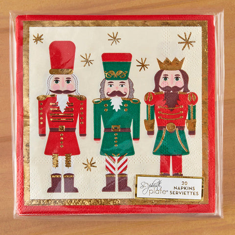 Sophistiplate Christmas Cocktail Napkins, Nutcracker
