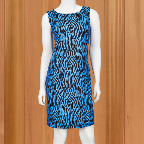 LuLu-B Women's Sleeveless Sun Protection Dress, Blue Zebra - Blue , Large LuLu-B Women's Sleeveless Sun Protection Dress, Blue Zebra - Blue , Large
