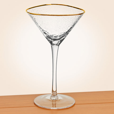 Hammered Martini Glasses, Set of 4