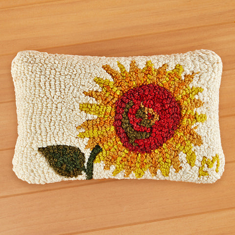 Chandler 4 Corners 12" x 8" Hooked Pillow, Sunflower