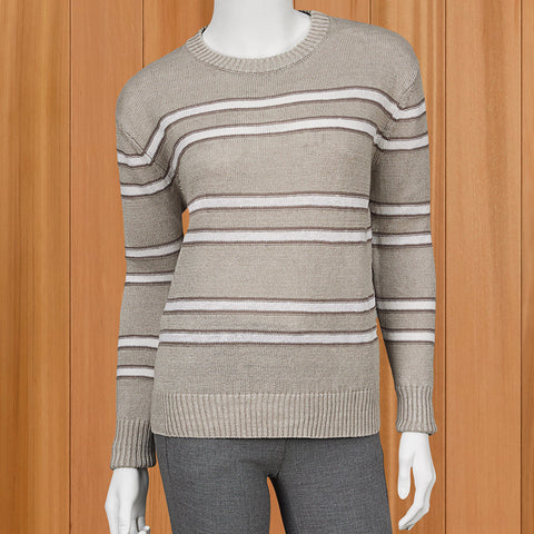 Kinross Women’s Striped Linen Sweater