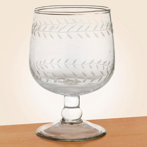 Tuscan Etched Wine Glass