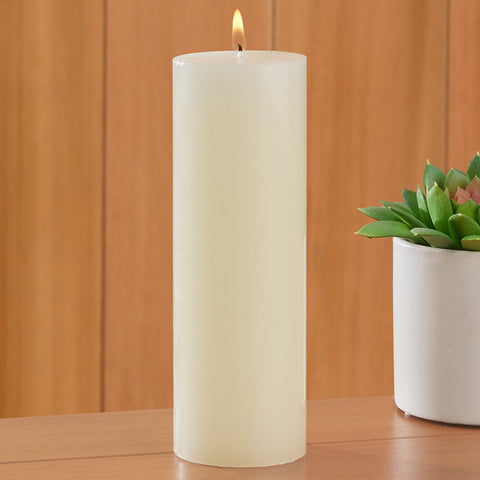 White Unscented Pillar Candle, 2" Dia.