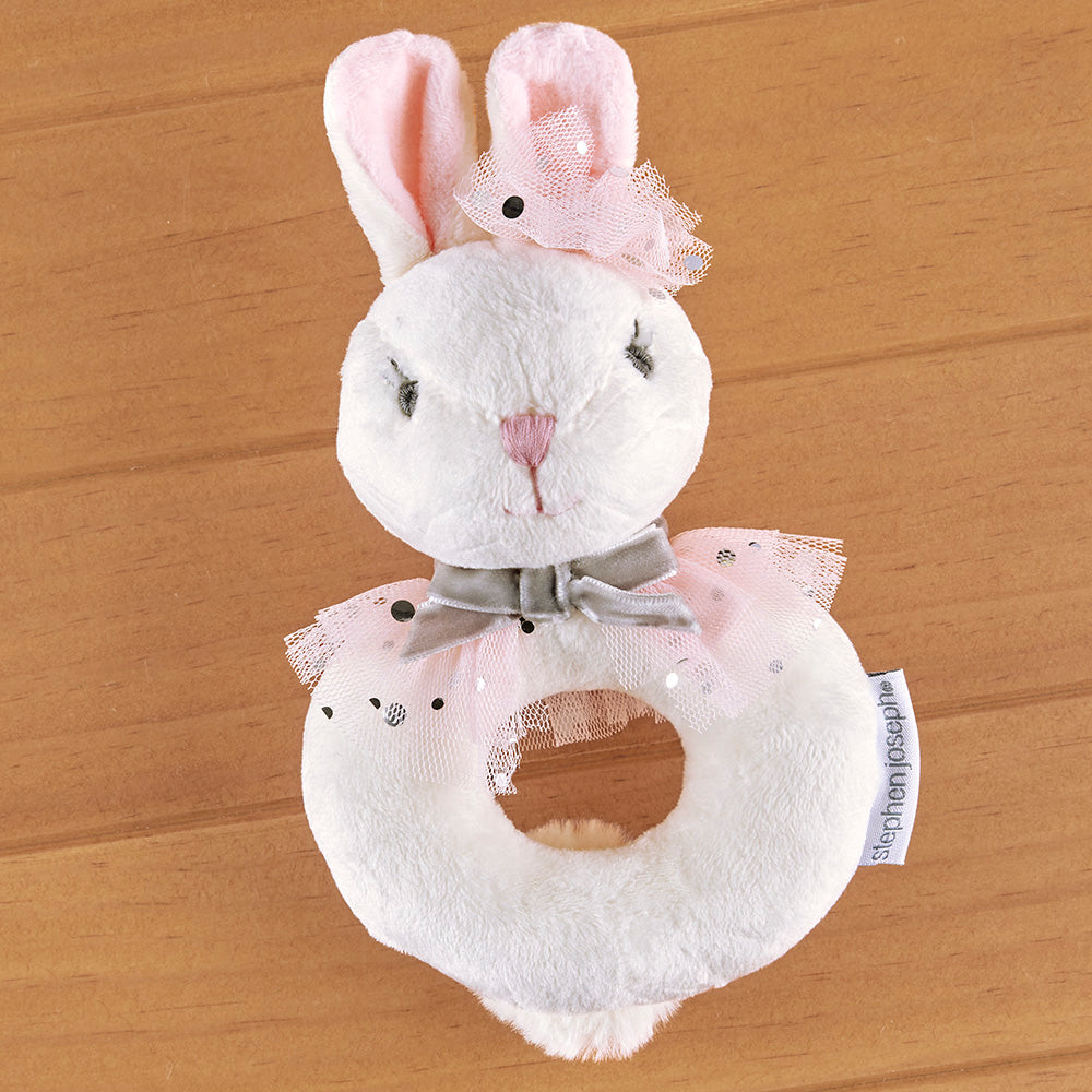 Stuffed Rattle Rings Stephen Joseph Plush Ring Rattle, Bunny – To The Nines Manitowish Waters