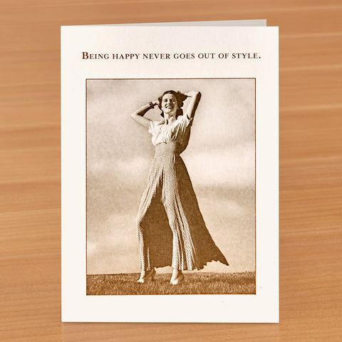 Shannon Martin Birthday Card, Being Happy