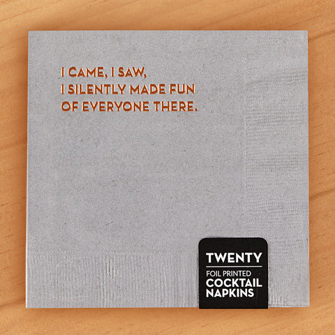 Sapling Press Paper Napkins, I Came, I Saw