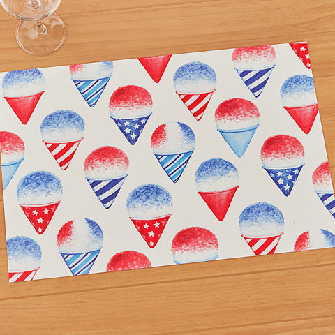 Hester & Cook Paper Placemats, Snow Cone
