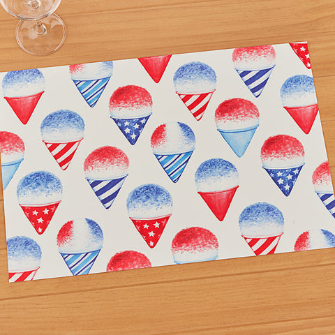 Hester & Cook Paper Placemats, Snow Cone