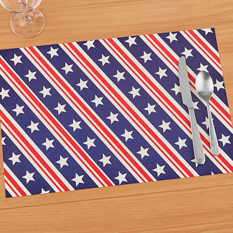 Hester & Cook Paper Placemats, Stars and Stripes