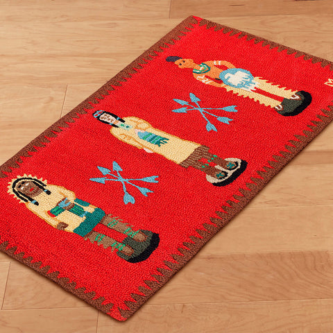 Chandler 4 Corners 2' x 4' Hooked Rug, Cigar Store Indian