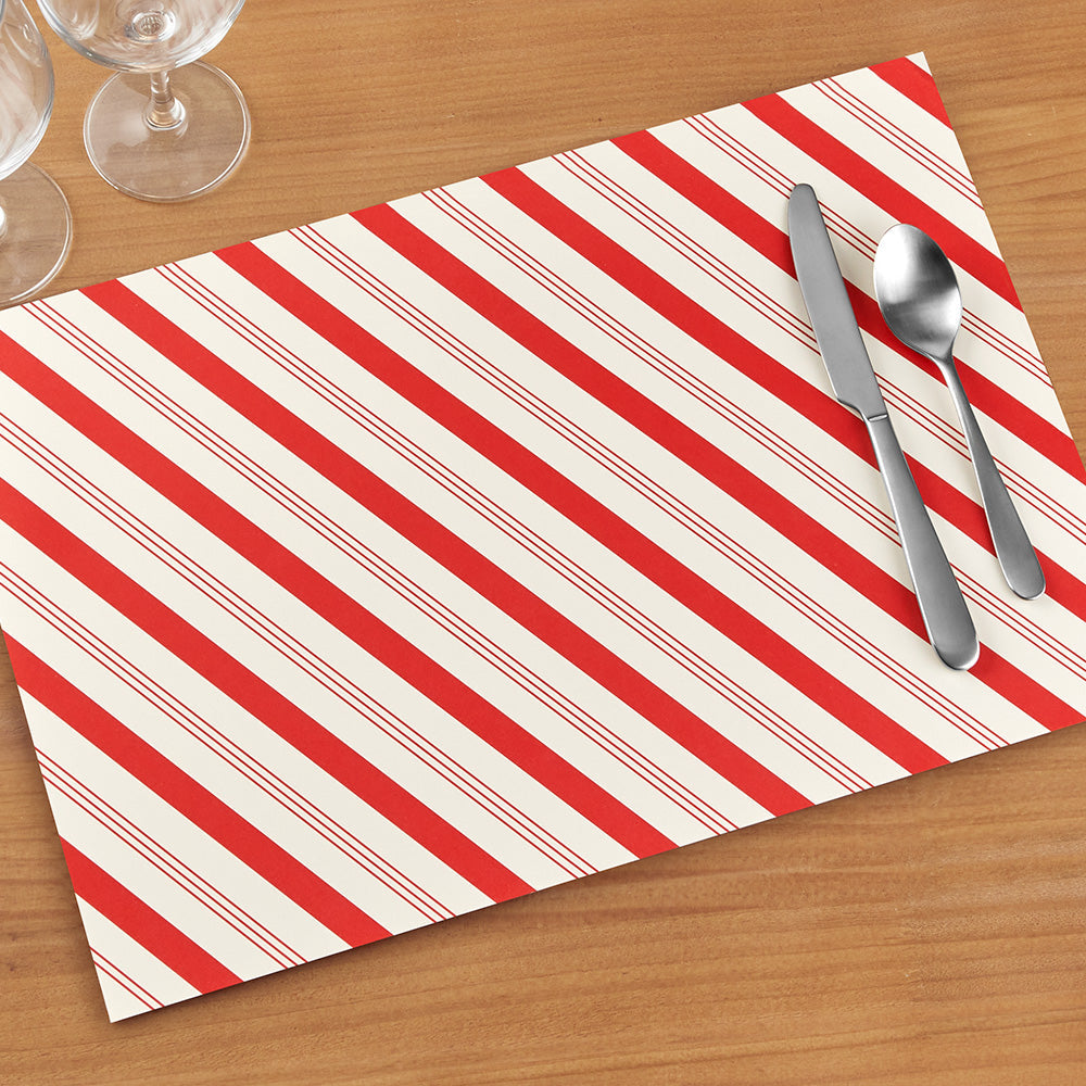Hester & Cook Paper Placemats, Candy Stripe