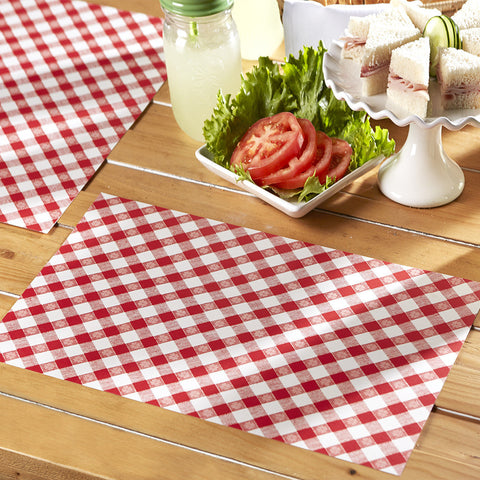 Hester & Cook Paper Placemats, Gingham
