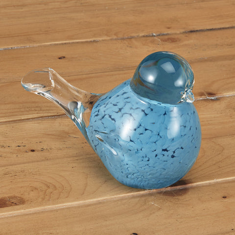 Glass Blue Bird Figurine
