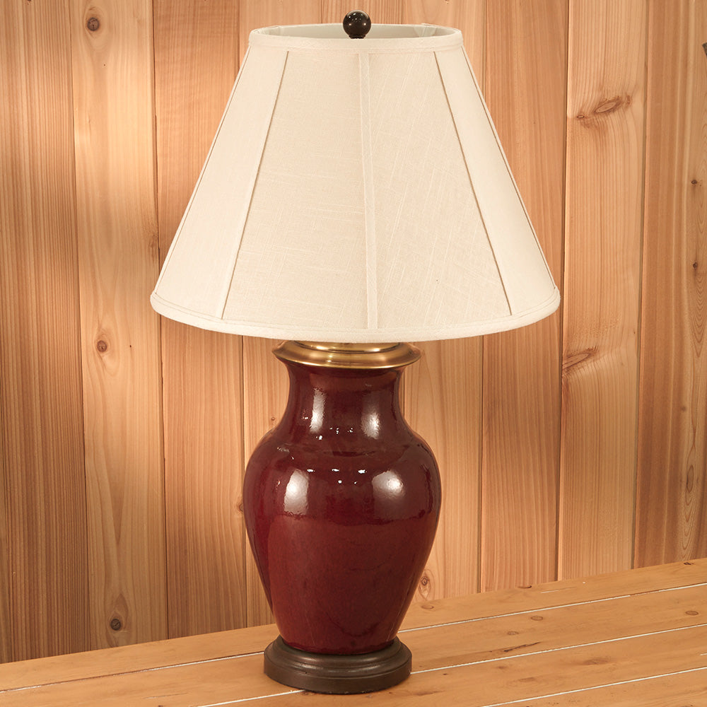 Oxblood Urn Table Lamp