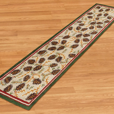 Chandler 4 Corners 30" x 8' Hooked Runner, Northwoods Pinecones