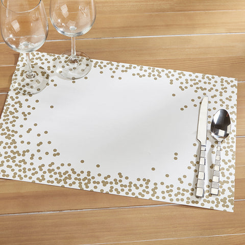 Hester & Cook Paper Placemats, Gold Confetti