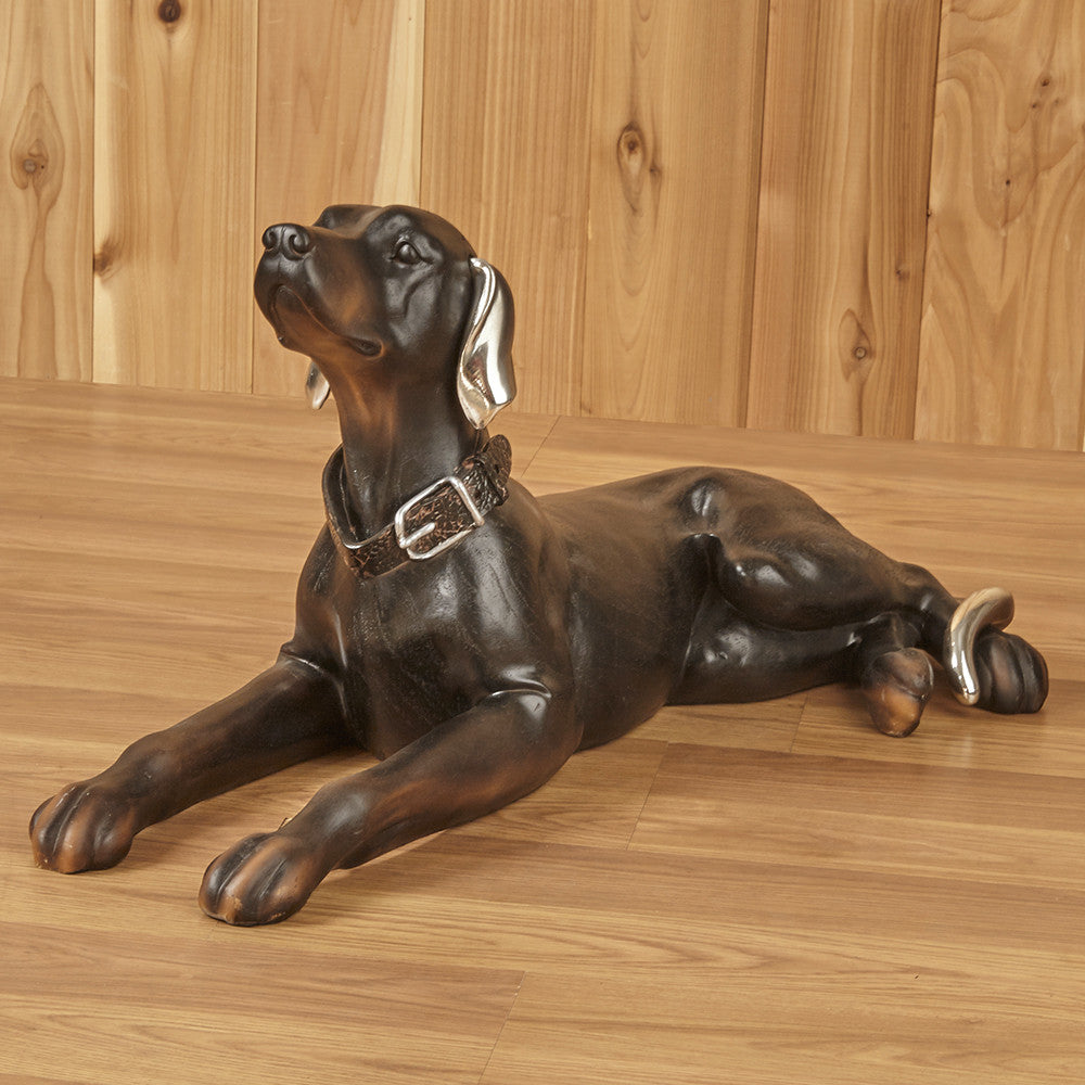 Polyresin Resting Dog Statue