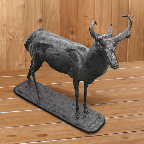 "Wyoming Native" Bronze Antelope Sculpture by Michael Barlow