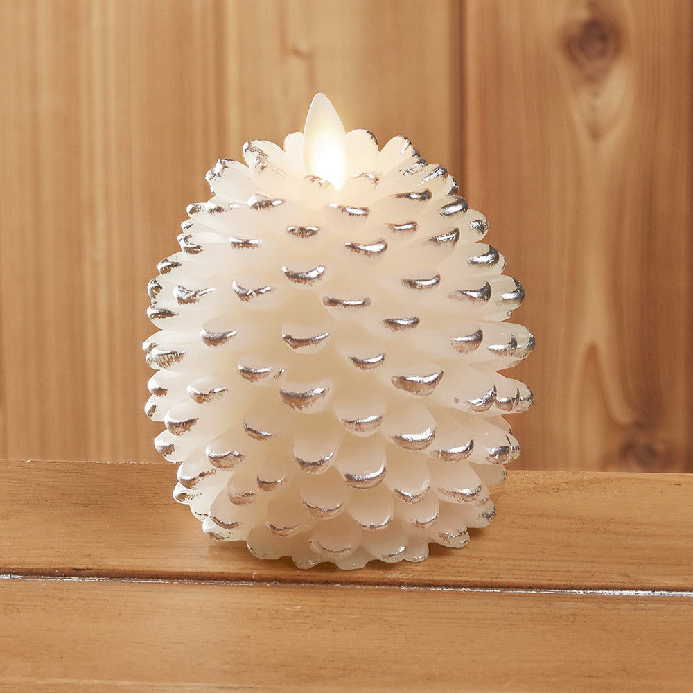 Luminara Flameless Pine Cone Candle To The Nines Manitowish Waters