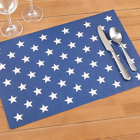 Hester & Cook Paper Placemats, Star Spangled