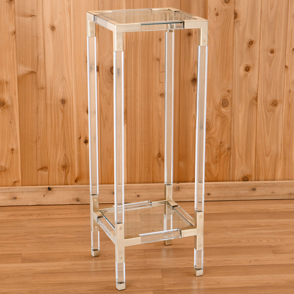 Jacques Lucite Pedestal Table by Jonathan Adler