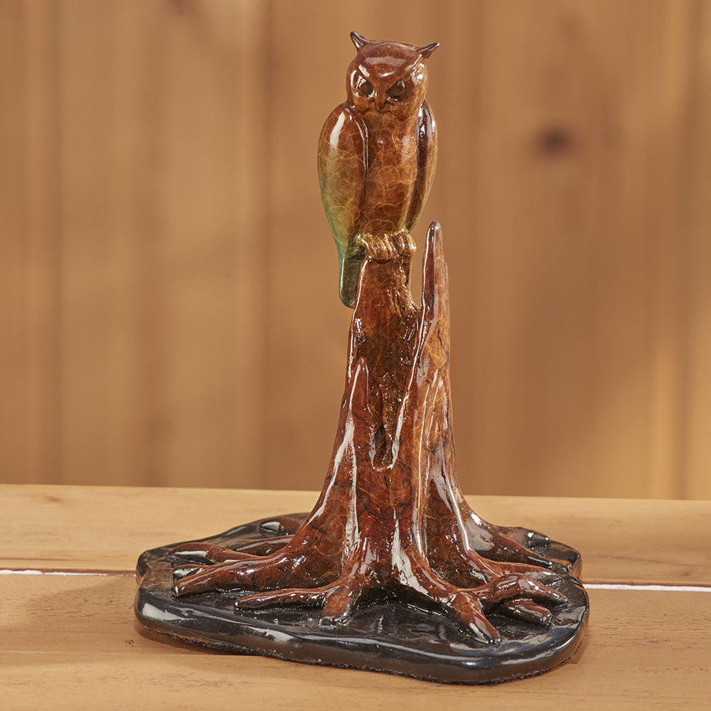 "Night Watch" Bronze Owl Sculpture by Eric Wilcox