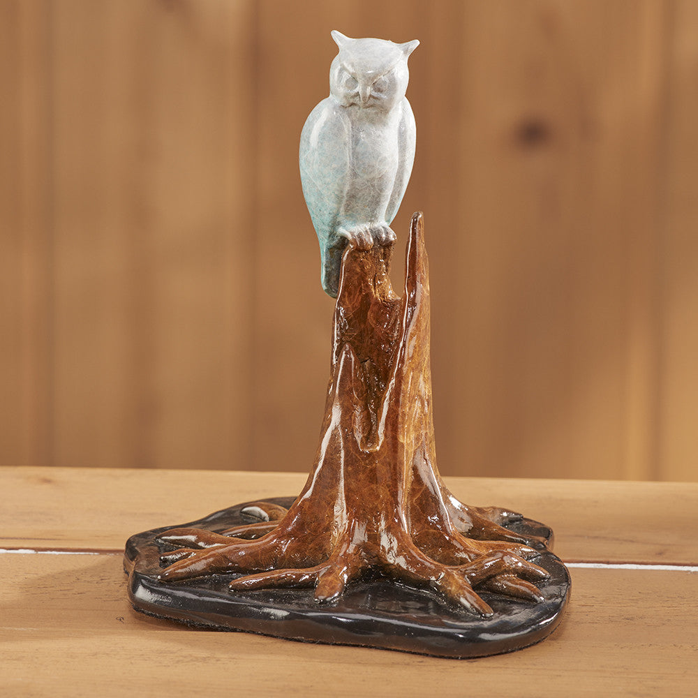 "Night Watch" Bronze Owl Sculpture by Eric Wilcox