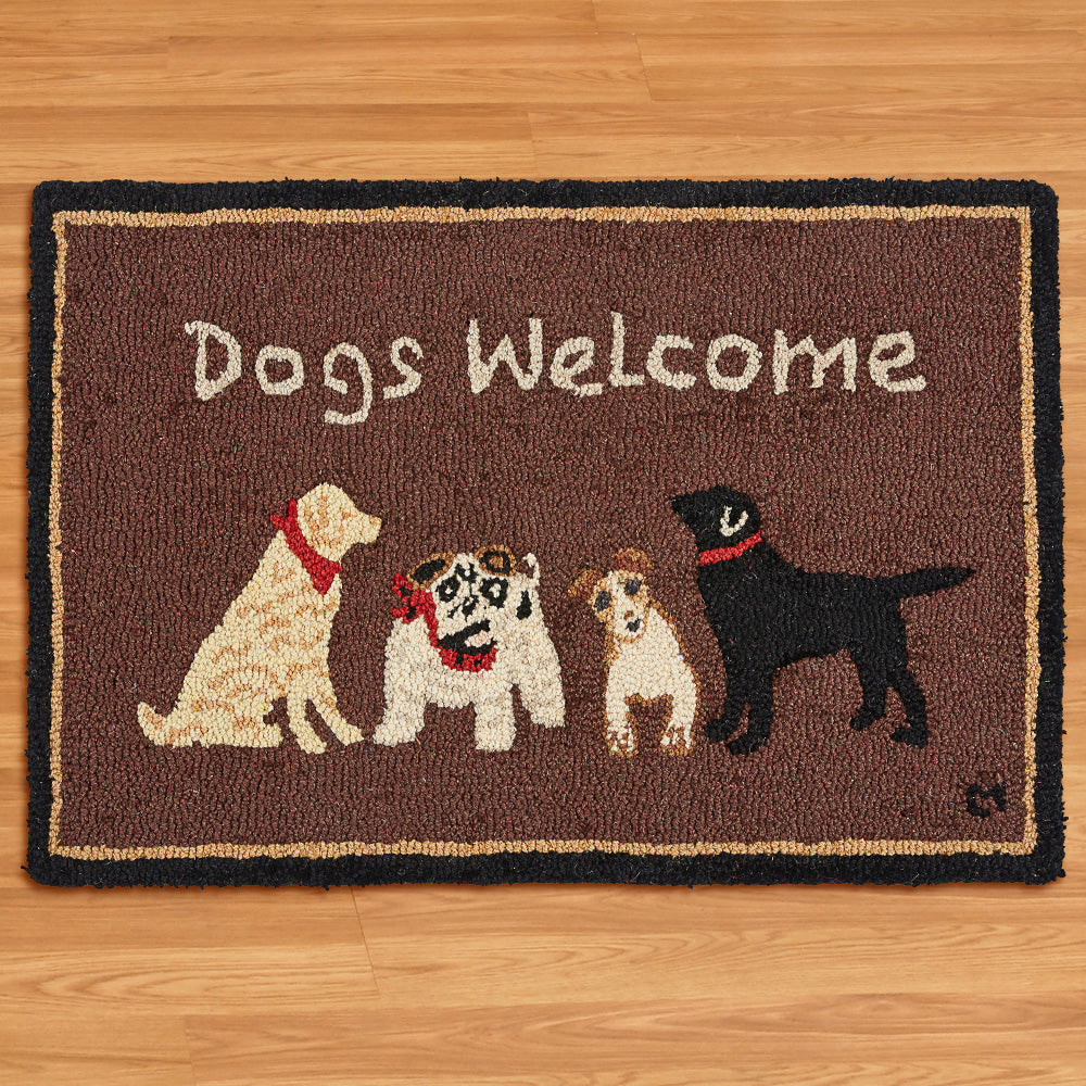 Chandler 4 Corners 2' x 3' Hooked Rug, Dogs Welcome – To The Nines ...