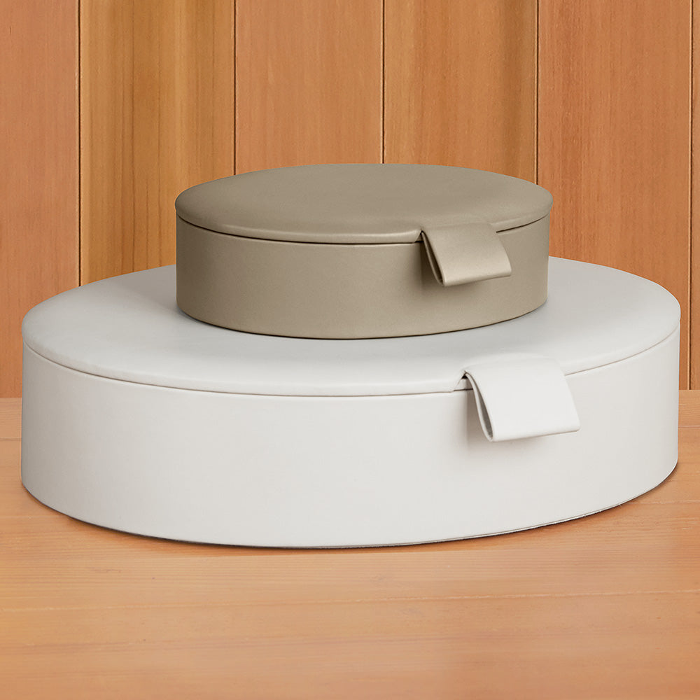 Signature Oval Leather Box – To The Nines Manitowish Waters
