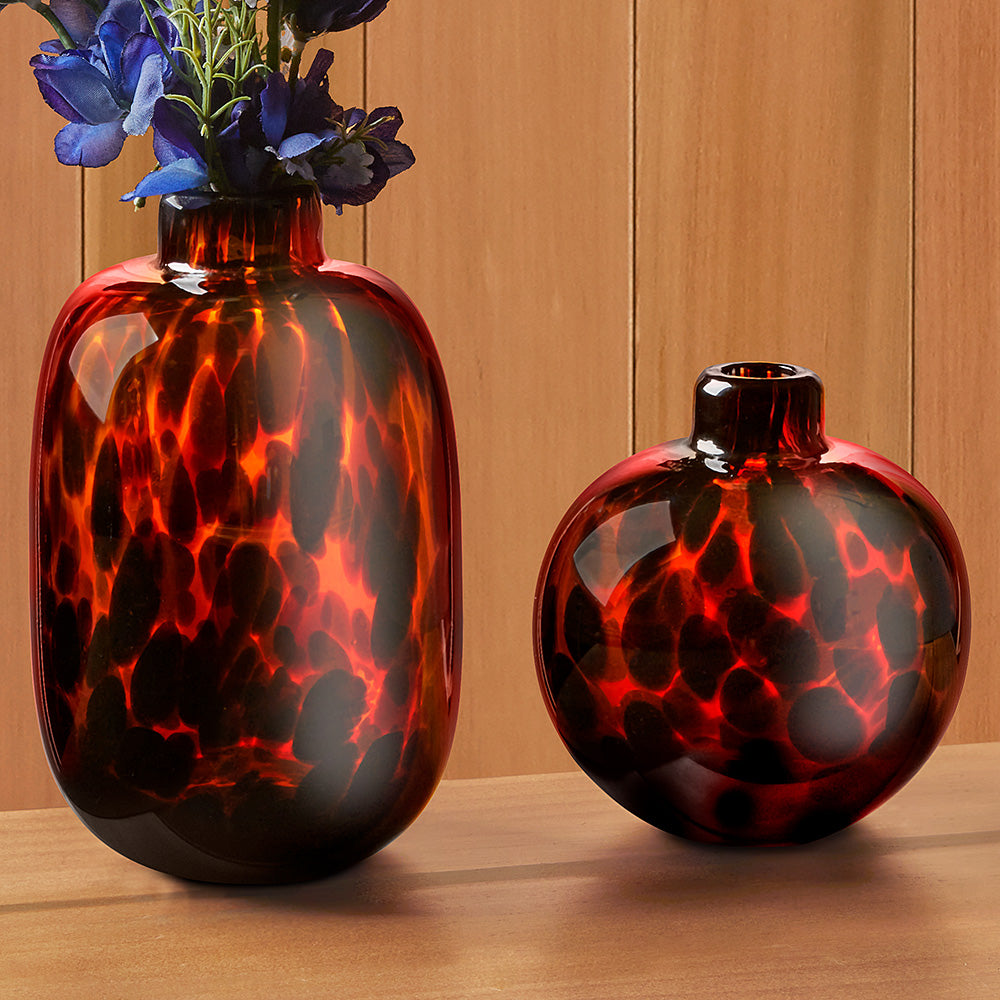 Tortoise Glass Bud Vases