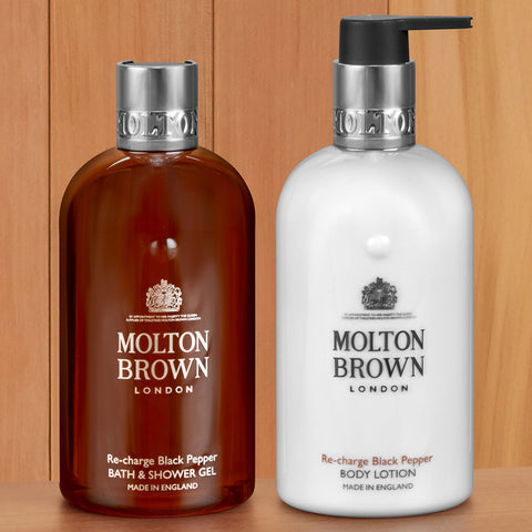 Molton Brown Shower Gel/Body Lotion, Re-charge Black Pepper