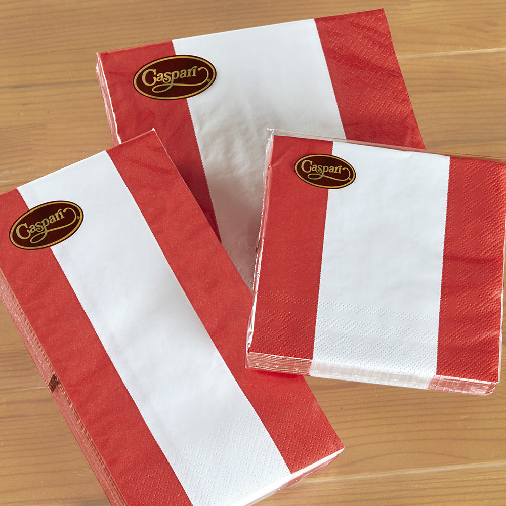 Caspari Paper Napkins & Guest Towels - Bandol Stripe