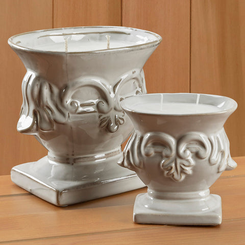 Mixture Cream Ceramic Farmhouse Jar Candles - Siberian Fir
