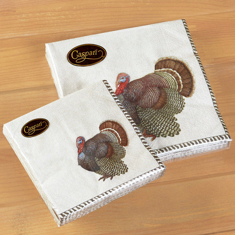 Caspari Paper Napkins - Thomas T. Byrd Turkey