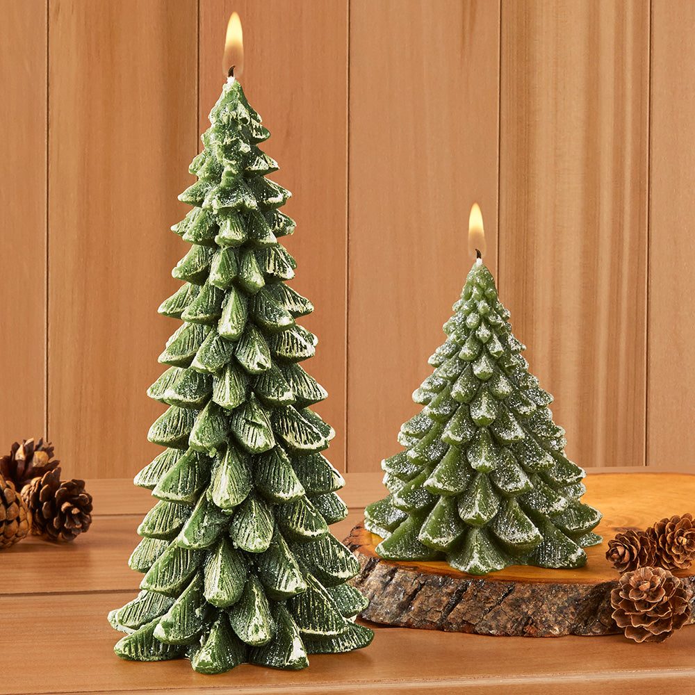 Winter Pine Tree Candle